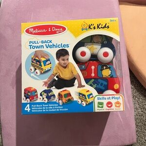 Melissa & Doug Colorful Pull-Back Vehicles Set